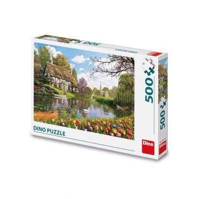 Puzzle Dino-50275 Cottage am Wasser