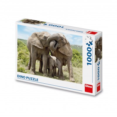 Puzzle Dino-53295 Elefantenfamilie