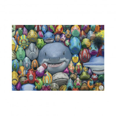 Puzzle Dino-53301 Bunte Fische