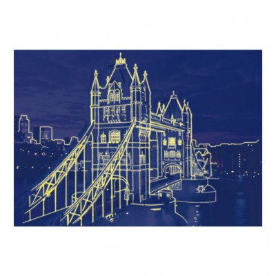 Dino-54120 Neon Puzzle - Tower Bridge, London