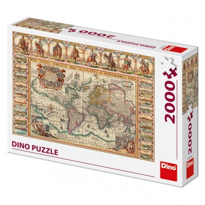Puzzle Dino-56115 Antike Weltkarte