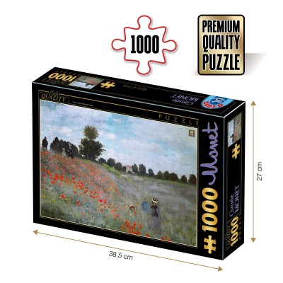 Dtoys-67548 Jigsaw Puzzle - 1000 Pieces - Monet : Poppies