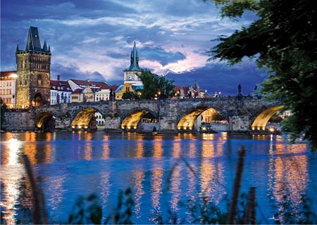 DToys-70500 Jigsaw Puzzle - 1000 Pieces - Nocturnal Landscapes : Prague, Czech Republic