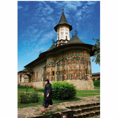 Puzzle DToys-70760 Rumänien: Sucevita Kloster