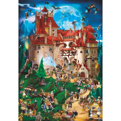 DToys-70852 Jigsaw Puzzle - 1000 Pieces - Cartoon Collection : Vampire Party