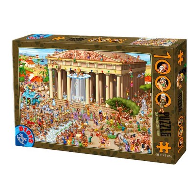 Puzzle DToys-70883 Cartoon Collection: Akropolis, Griechenland