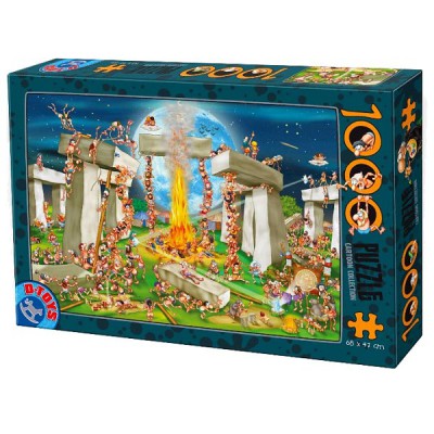 DToys-70906 Jigsaw Puzzle - 1000 Pieces - Cartoon Collection : Stonehenge