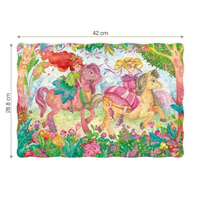 Puzzle Dtoys-73884 2 Girls Riding Ponies