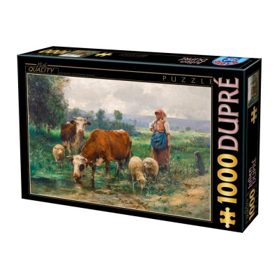 Puzzle Dtoys-74164 Julien Dupré: A Shepherdess with her Flock