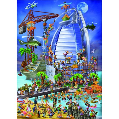 Puzzle Dtoys-74690 Cartoon Collection - Burj Al Arab