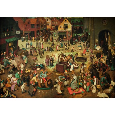 Puzzle Dtoys-76885 Pieter Brueghel the Elder - The Fight Between Carnival and Lent