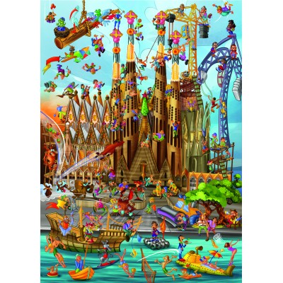 Puzzle Dtoys-79183 Cartoon Collection - Sagrada Familia