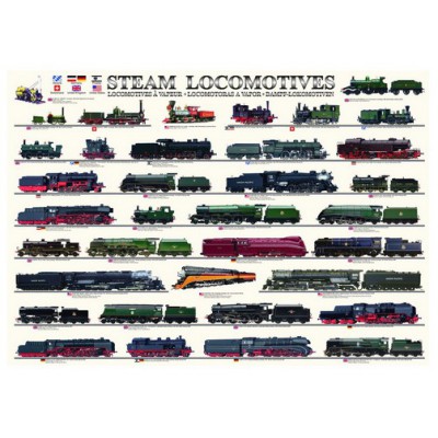 Puzzle Eurographics-6000-0090 Locomotives à vapeur