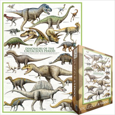 Puzzle Eurographics-6000-0098 Dinosaurier der Kreidezeit