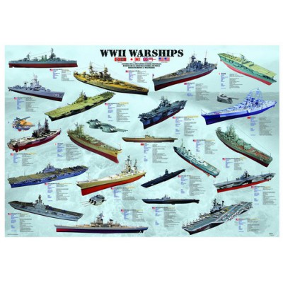 Puzzle Eurographics-6000-0133 Navires de guerre WWII