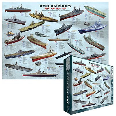 Puzzle Eurographics-6000-0133 Navires de guerre WWII