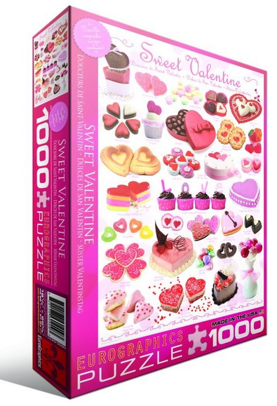 Puzzle Eurographics-6000-0431 Valentinstag Süßigkeiten