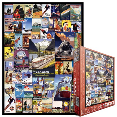 Puzzle Eurographics-6000-0648 Canadian Pacific Rail - Poster Vintage