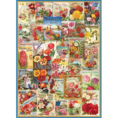 Puzzle Eurographics-6000-0806 Catalogues de Graines de Fleurs