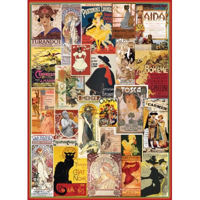 Puzzle Eurographics-6000-0935 Anciennes Affiches de Théâtre et d'Opéra