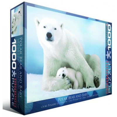 Puzzle Eurographics-6000-1198 Eisbär und Baby
