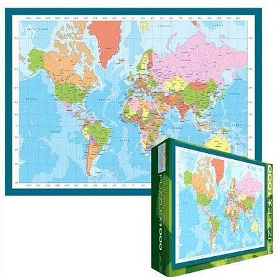 Puzzle Eurographics-6000-1271 Weltkarte