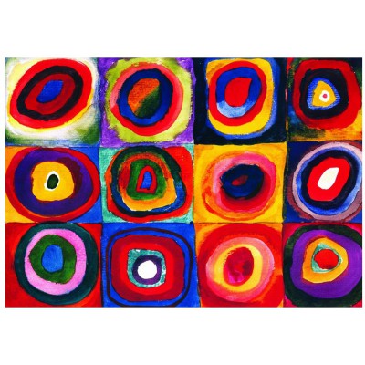 Puzzle Eurographics-6000-1323 Kandinsky : Etude de couleurs de carrés