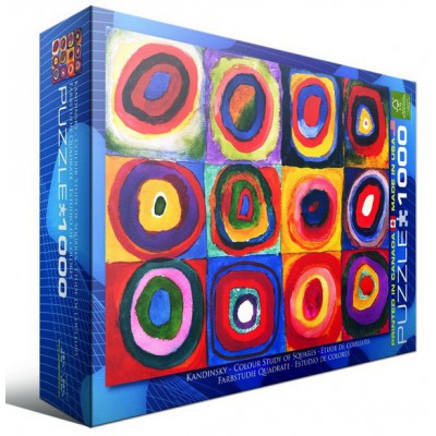 Puzzle Eurographics-6000-1323 Kandinsky : Etude de couleurs de carrés