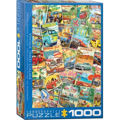 Puzzle Eurographics-6000-5628 Vintage Travel Collage