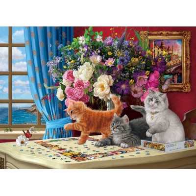 Puzzle Eurographics-6000-5914 Puzzelnde Katzen