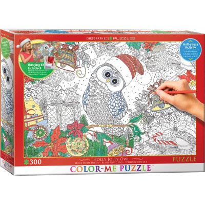 Puzzle Eurographics-6033-0885 XXL Color Me - Weihnachtseule