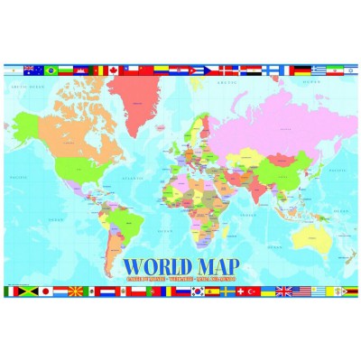 Puzzle Eurographics-6100-1271 Carte du monde
