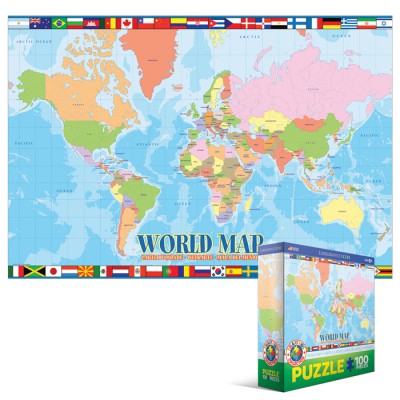 Puzzle Eurographics-6100-1271 Weltkarte