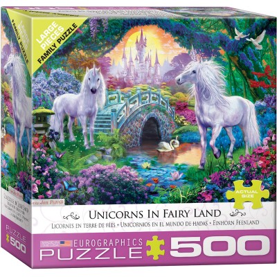 Puzzle Eurographics-6500-5363 Pièces XXL - Licornes en Terre de Fées