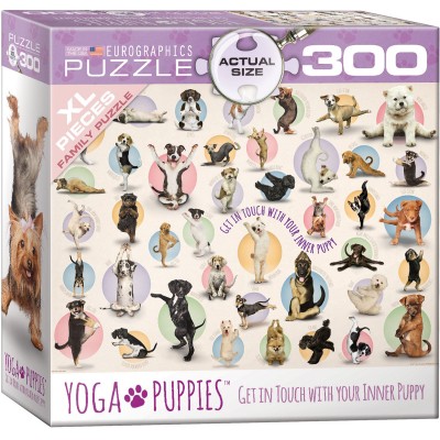 Eurographics-8300-0992 XXL Teile - Familiy Puzzle: Yoga Puppies