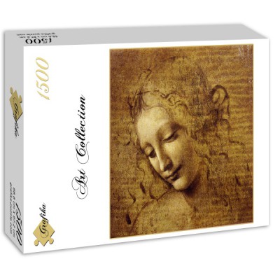 Puzzle Grafika-01296 Leonardo da Vinci: Gesicht der Giovane Fanciulla, 1508