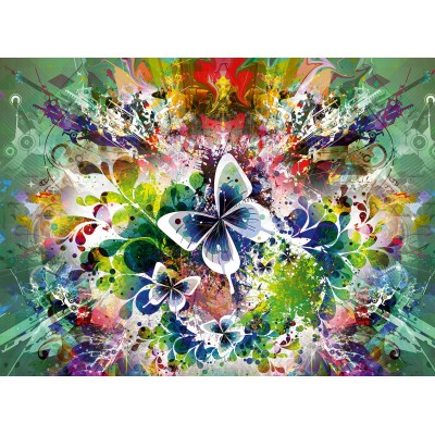 Puzzle Grafika-03001-P Fleurs et Papillons de Printemps