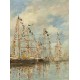 Eugène Boudin - Bassin de Yacht à Trouville, Deauville, 1895/1896