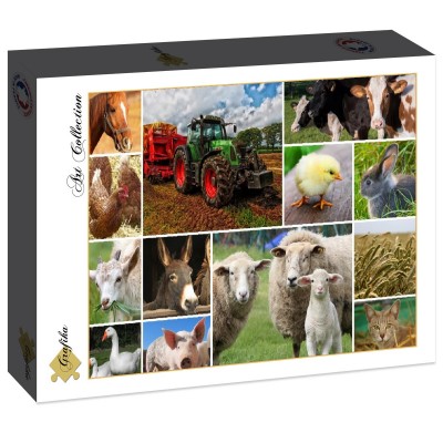 Puzzle Grafika-F-30027 Collage - Bauernhoftiere