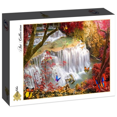 Puzzle Grafika-F-30085 Deep Forest Waterfall