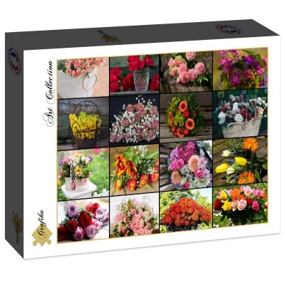 Puzzle Grafika-F-30100 Collage - Blumen
