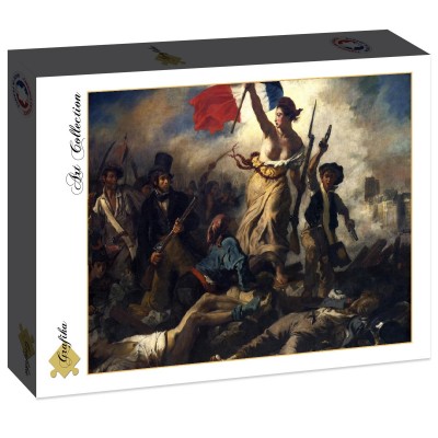 Puzzle Grafika-F-30191 Eugène Delacroix: Die Freiheit führt das Volk, 1830
