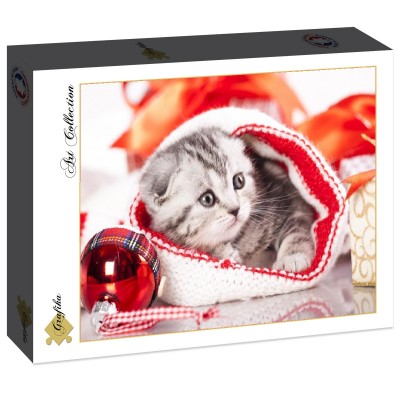 Puzzle Grafika-F-30273 Chaton de Noël