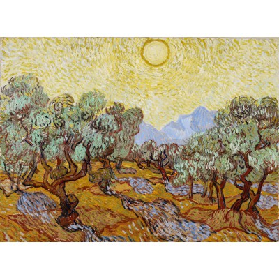 Puzzle Grafika-F-30307 Vincent Van Gogh - Les Oliviers, 1889
