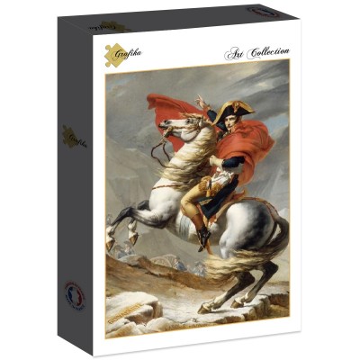 Puzzle Grafika-F-30309 Jacques-Louis David: Bonaparte beim Überschreiten der Alpen am Großen Sankt Bernhard