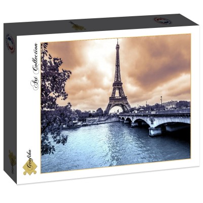 Puzzle Grafika-F-30313 Der Eiffelturm an einem regnerischen Wintertag