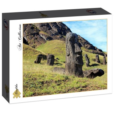Puzzle Grafika-F-30334 Moai at Quarry, Osterinsel