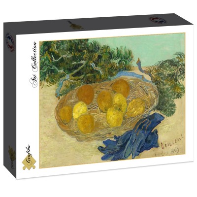 Puzzle Grafika-F-30417 Vincent Van Gogh - Still Life of Oranges and Lemons with Blue Gloves, 1889