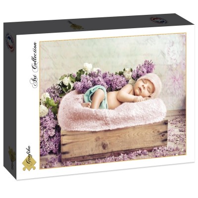 Puzzle Grafika-F-30439 Konrad Bak: Baby sleeping in the Lilac