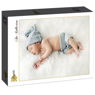 Puzzle Grafika-F-30442 Konrad Bak: Baby sleeping in Feathers